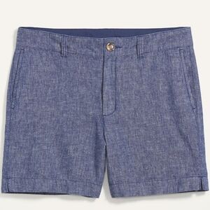 Old Navy - Chambray Linen-Blend Mid-Rise Everday Shorts - 22 Plus